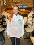 COTTON CANDY TIE-DYE BRAP SKI HOODIE